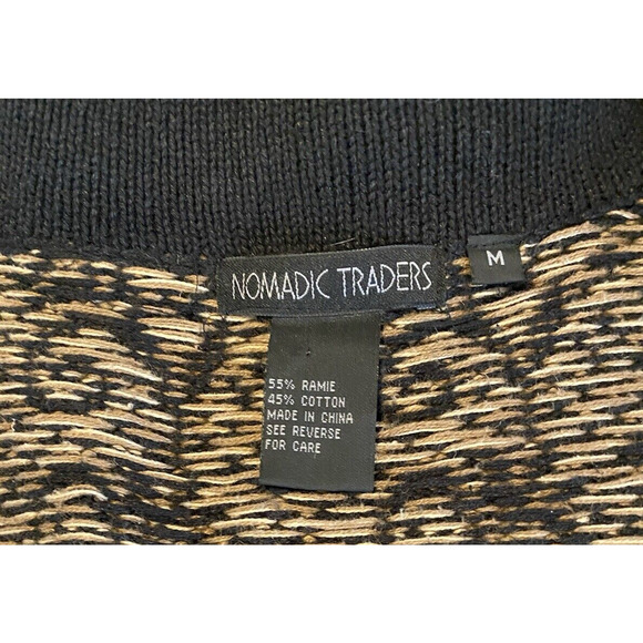 Nomadic Traders Sweater Womens Medium Fair Isle Cottage Core Zipping Cardigan - Picture 8 of 14